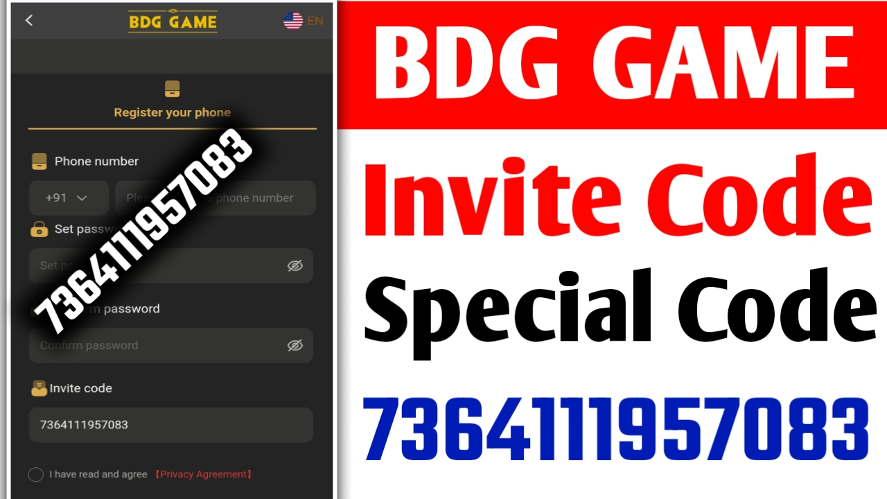 BDG Game Invite Code 